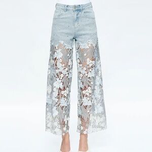 Women's Lace Overlay Jeans